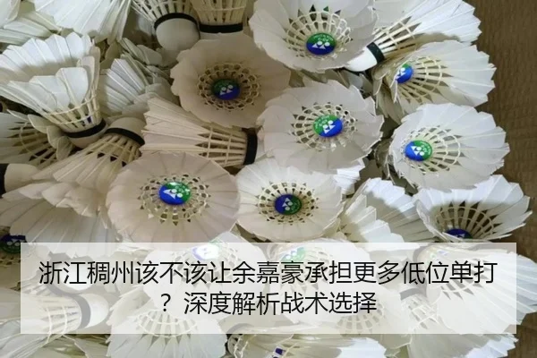 浙江稠州该不该让余嘉豪承担更多低位单打？深度解析战术选择